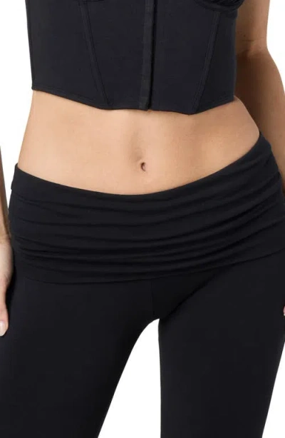 Florence By Mills Fold Down Flare Pants In Black