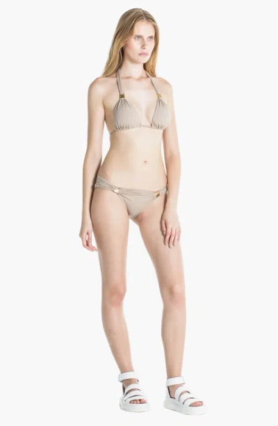 Sauipe Nina Halter Bikini Top With Pads In Camel