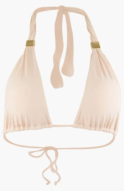 Sauipe Nina Halter Bikini Top With Pads In Camel