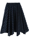 JULIEN DAVID STRIPED FRAYED SKIRT,SPF161111574701