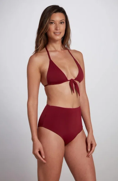 Sauipe Maya Triangle Bikini Top In Red
