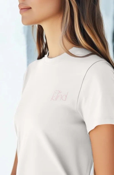 Dalix Be Kind Womens Relaxed Tee In Vintage White