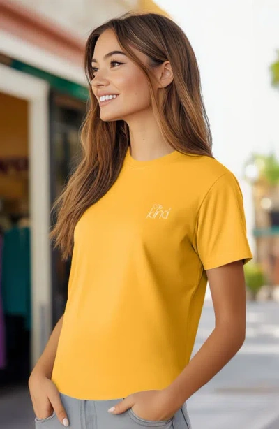 Dalix Be Kind Womens Relaxed Tee In Gold