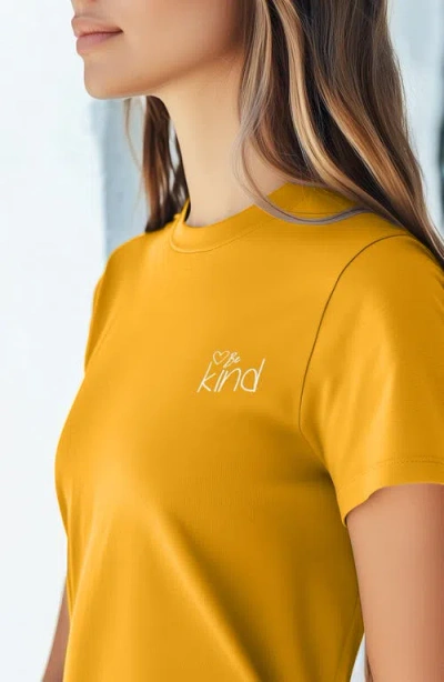 Dalix Be Kind Womens Relaxed Tee In Gold