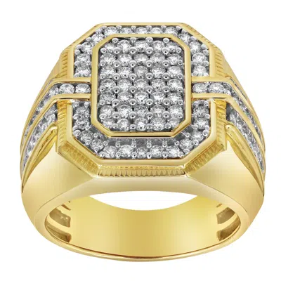 Luvmyjewelry Mvp 14k Yellow Gold Diamond Men Statement Ring - 1.67ct. In Yellow