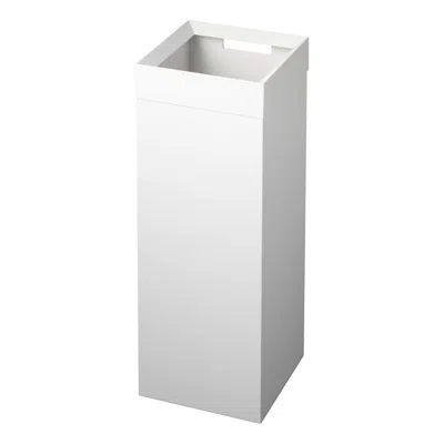Yamazaki Home Trash Can, Steel, 7.25 Gallons, 27 Liters, Handles, Lid, No Assembly In White