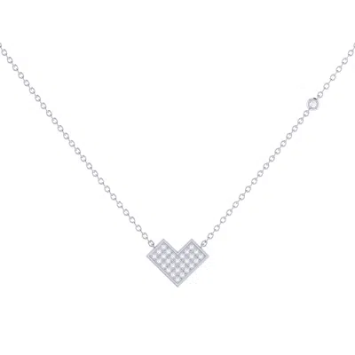 Luvmyjewelry One Way Arrow Sterling Silver Diamond Necklace In Silver