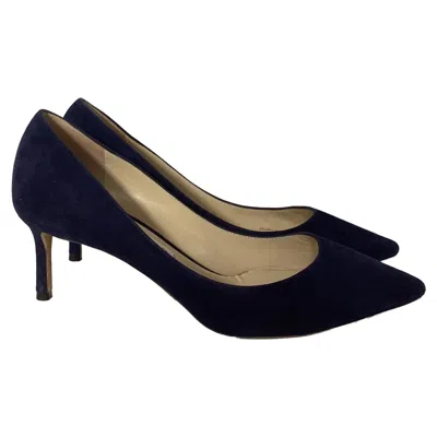 Jimmy Choo Romy 60 Pumps In Navy Blue Suede In Blue
