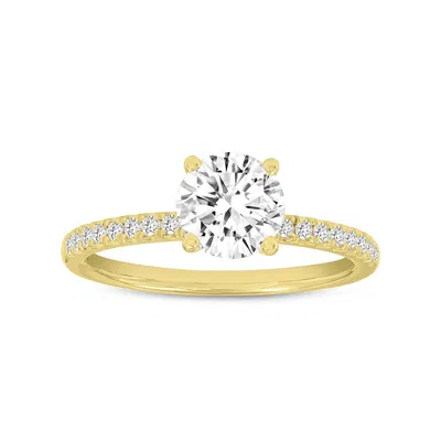 Luvmyjewelry Certified Round Shape Lab Grown Diamond (1.20 Ctw) Ring In Yellow