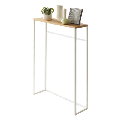 Yamazaki Home Narrow Entryway Console Table, Steel, Supports 11 Pounds