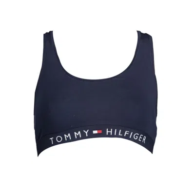 Tommy Hilfiger Blue Cotton Women Sports Bra In Blue