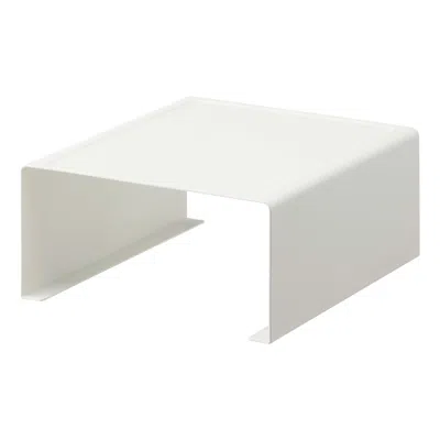 Yamazaki Home Countertop Shelf, Steel, Supports 11 Pounds, Stackable, No Assembly In White