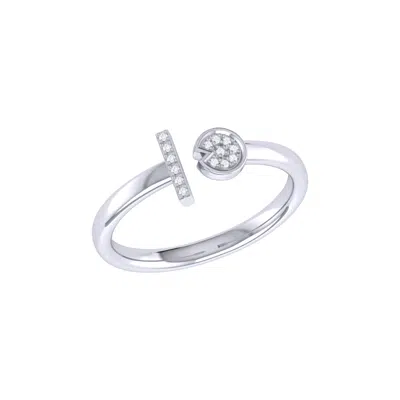 Luvmyjewelry Pac Man Lane Sterling Silver Diamond Open Ring In Silver
