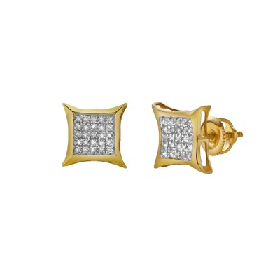 Luvmyjewelry Zoeira 10k Yellow Gold Diamond Unisex Earrings - 0.15 Cts In Yellow