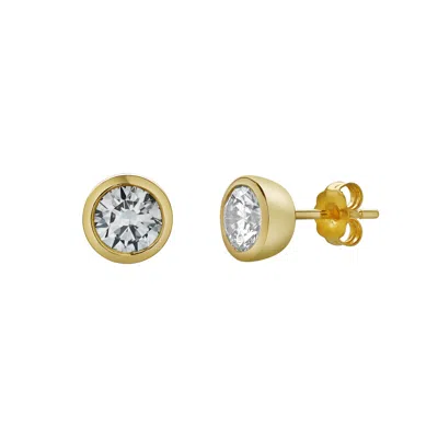 Luvmyjewelry Uyarak 14k Gold Lab Grown Round Solitaire Diamond Earrings In Yellow