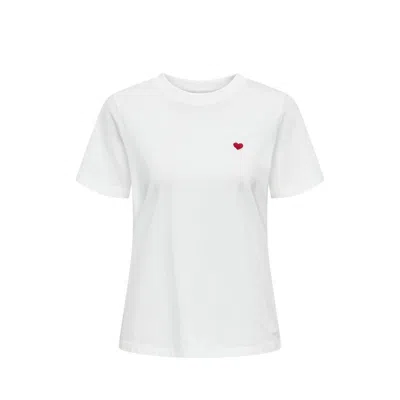 Jacqueline De Yong Cotton Tops & Women's T-shirt In White