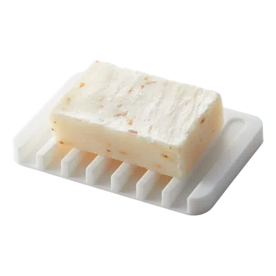 Yamazaki Home Self-draining Soap Tray, Silicone, No Assembly In White
