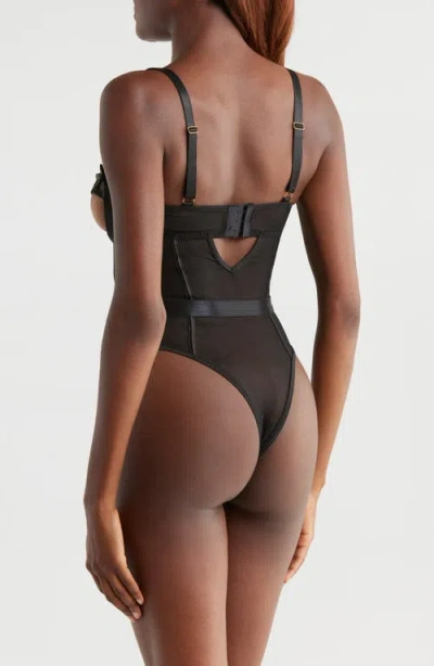 Kilo Brava Cutout Underwire Teddy In Black