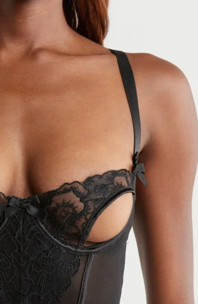 Kilo Brava Cutout Underwire Teddy In Black