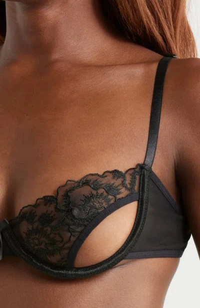 Kilo Brava Cutout Underwire Demi Bra In Black