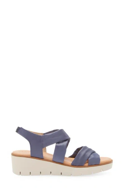 Cordani Margo Wedge Sandal In Blue Leather