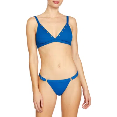 Robin Piccone Amy Triangle Bikini Top In Delphinium