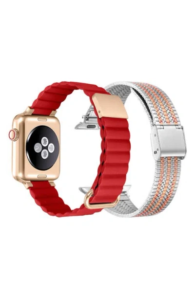 The Posh Tech Assorted 2-pack Apple Watch® Watchbands In Red Assorted