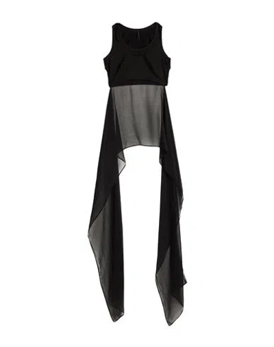 Masnada Woman Top Black Size 8 Cotton, Elastane, Silk In Black