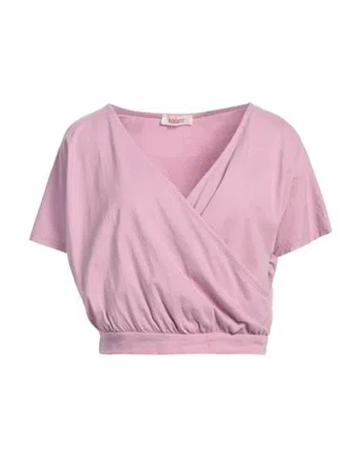 Kontatto Woman T-shirt Mauve Size Onesize Cotton In Purple