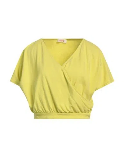 Kontatto Woman T-shirt Lime Green Size Onesize Cotton In Green