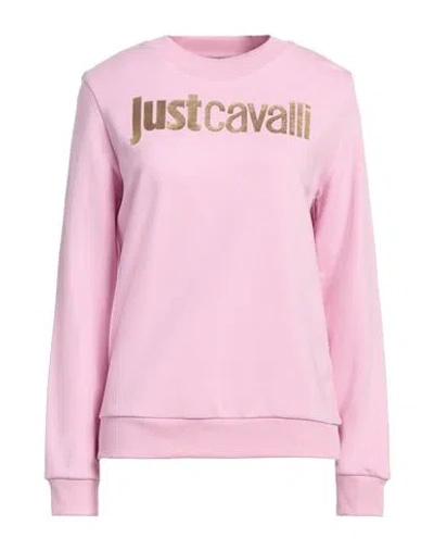 Just Cavalli Logo-print Cotton Sweatshirt In Pink