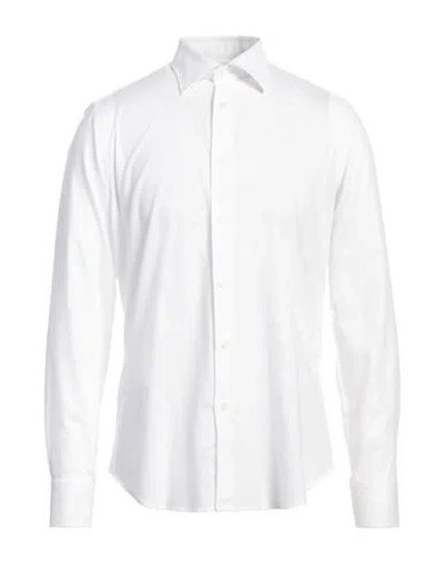 Agho Man Shirt White Size 16 ½ Cotton In White