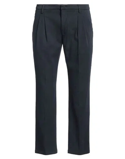 Dondup Man Pants Navy Size 32 Cotton, Elastane In Navy