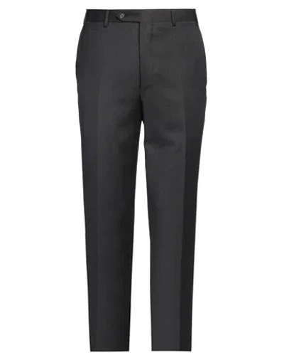 Canali Black Elegant Pants In Grey
