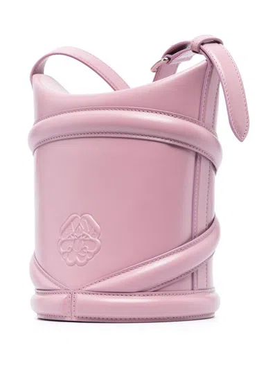 Alexander Mcqueen Alexander Mc Queen The Curve Leather Bucket Bag In Pink