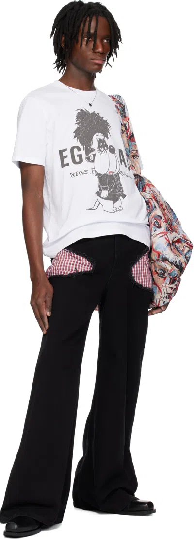 Egonlab Black Openwork Jeans In Black