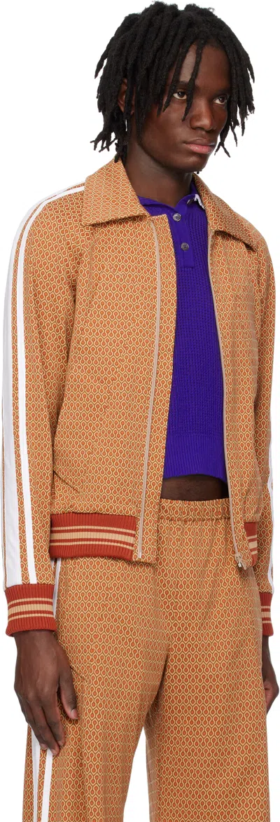 Egonlab Tan Track Jacket In Maglia Track Jacket