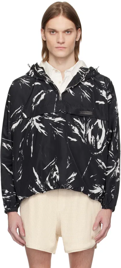 Wales Bonner Althea Mcnish Bloom Print Anorak In Black