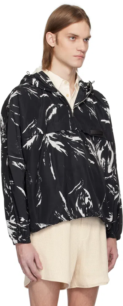 Wales Bonner Althea Mcnish Bloom Print Anorak In Black