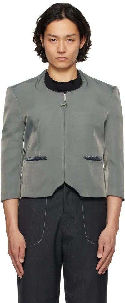 Ader Error Gray Product 3. Blazer In Charcoal