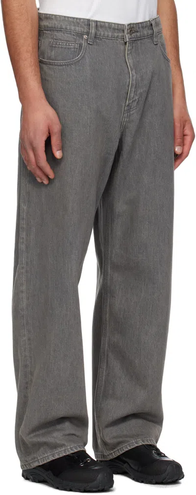Coor Gray Loose Fit Tinted Jeans In Gray
