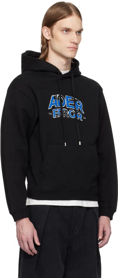 Ader Error Long-sleeved Hooded Sweatshirt In Black