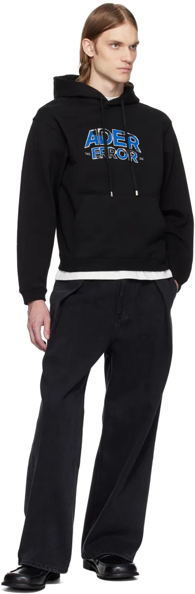 Ader Error Long-sleeved Hooded Sweatshirt In Black