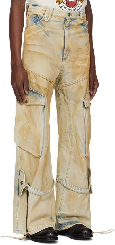 Egonlab Beige Cargo Jeans In Neutral