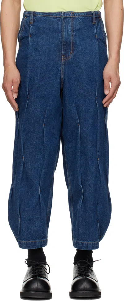 Ader Error Jeans With Belt Loops In Blue