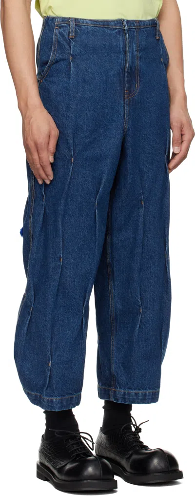 Ader Error Jeans With Belt Loops In Blue