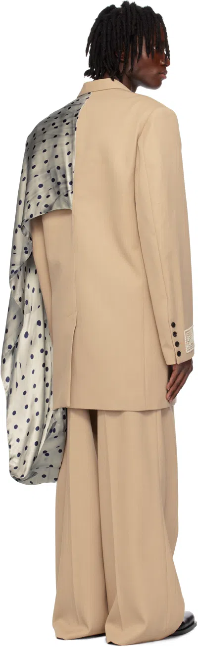 Egonlab Beige Oversized Blazer In Neutral
