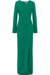 LANVIN Gathered stretch-crepe gown