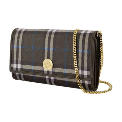 Burberry Checkered Wallet In Grey