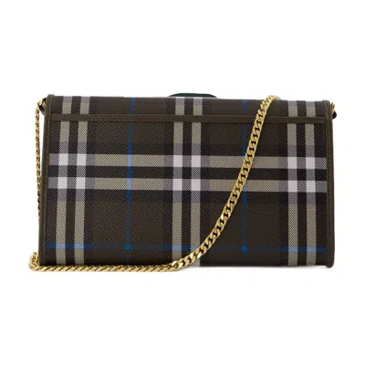 Burberry Checkered Wallet In Grey